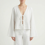 Bluse zum Binden - Rosa