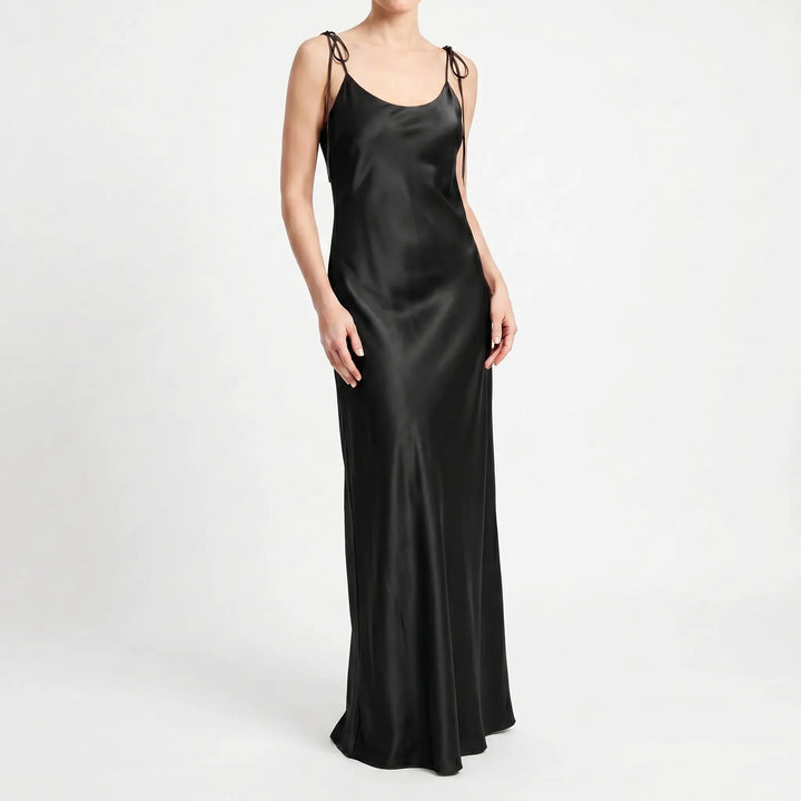 Bodenlanges Trägerkleid Mit Offenem Rücken -  Opal