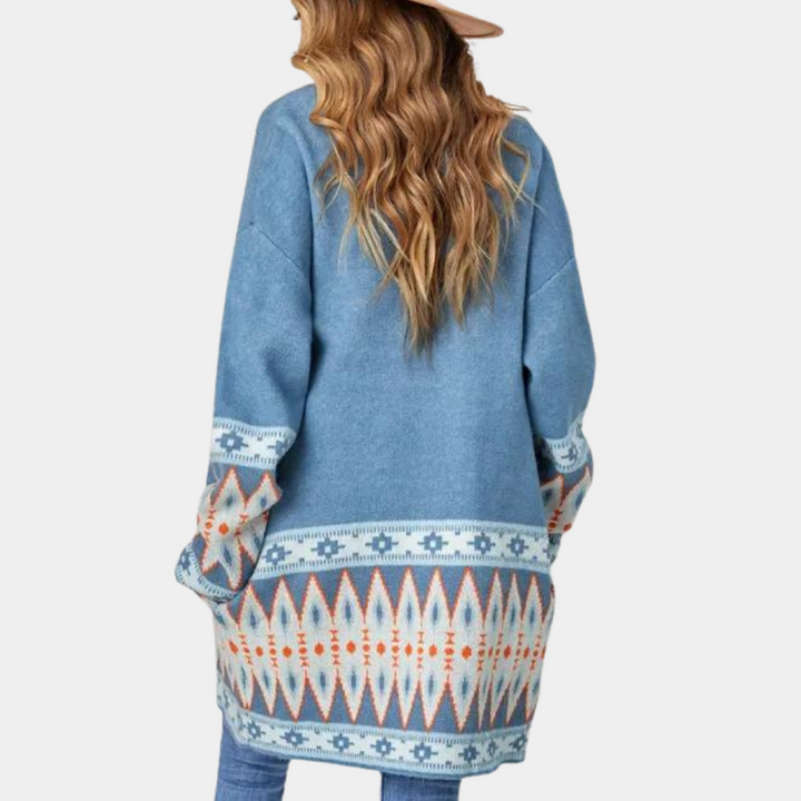 Damen Boho Strickcardigan aus weichem Material – Selina