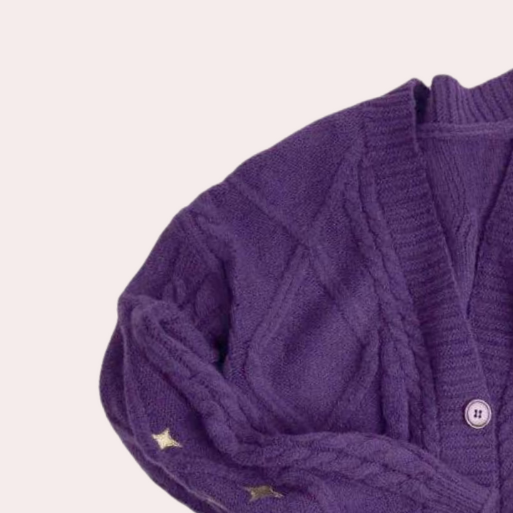 Strickjacke für Damen mit Erdbeer-Details – Poppy