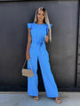 Jumpsuit mit Kurzen Ärmeln und Gürtel - Noa