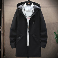 Herrenjacke mit Kapuze und langer Passform – Damian