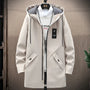Herrenjacke mit Kapuze und langer Passform – Damian
