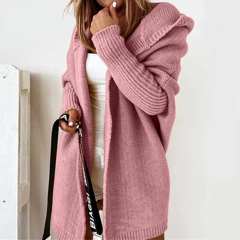 Herbstlicher Damen Kapuzen-Cardigan – Noelia