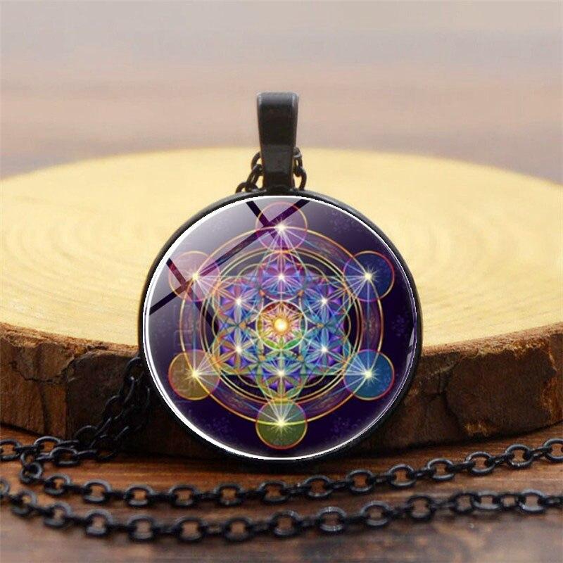 Chakra Anhänger mit Metatrons Würfel - Solantra