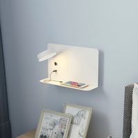 LED-Wandlampe mit USB-Ladegerät und Schalter - GlowPort