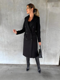 Classic Winter Coat With Lapels - Lynne