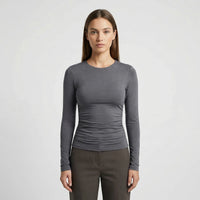 Close-Fitting Crew Neck Top - Patricia