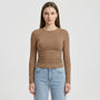 Close-Fitting Crew Neck Top - Patricia