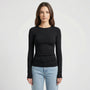 Close-Fitting Crew Neck Top - Patricia