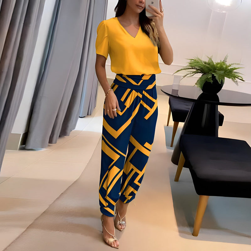 Modisches Blusen-Set mit Hose – Komfort & Stil vereint – Fabienne