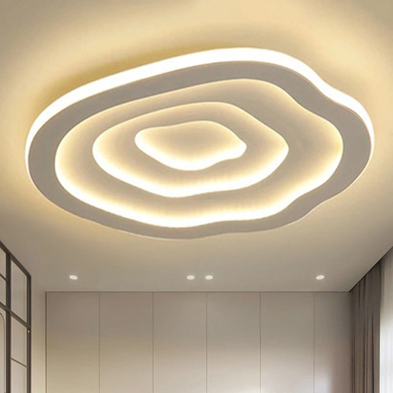 Schwebende Acryl-Deckenlampe mit Warm- und Weiß-LED-Licht - Auralis