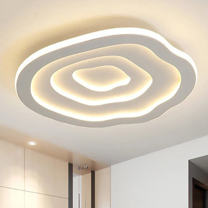 Schwebende Acryl-Deckenlampe mit Warm- und Weiß-LED-Licht - Auralis