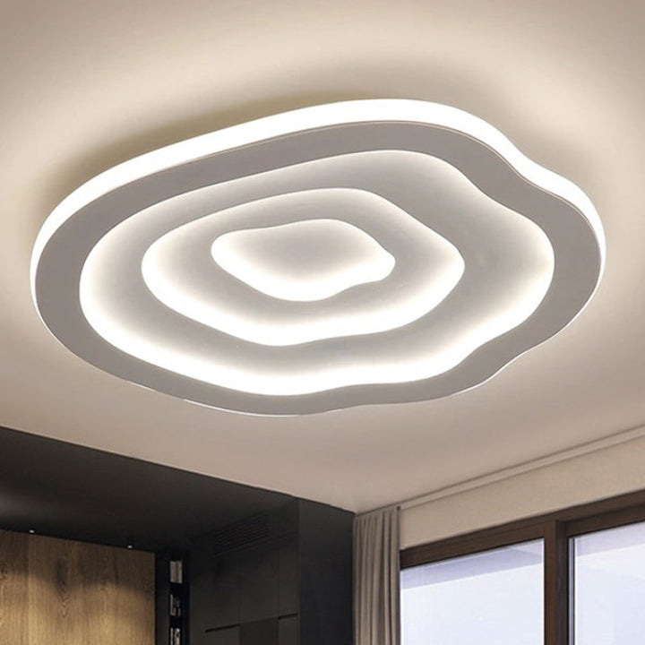 Schwebende Acryl-Deckenlampe mit Warm- und Weiß-LED-Licht - Auralis