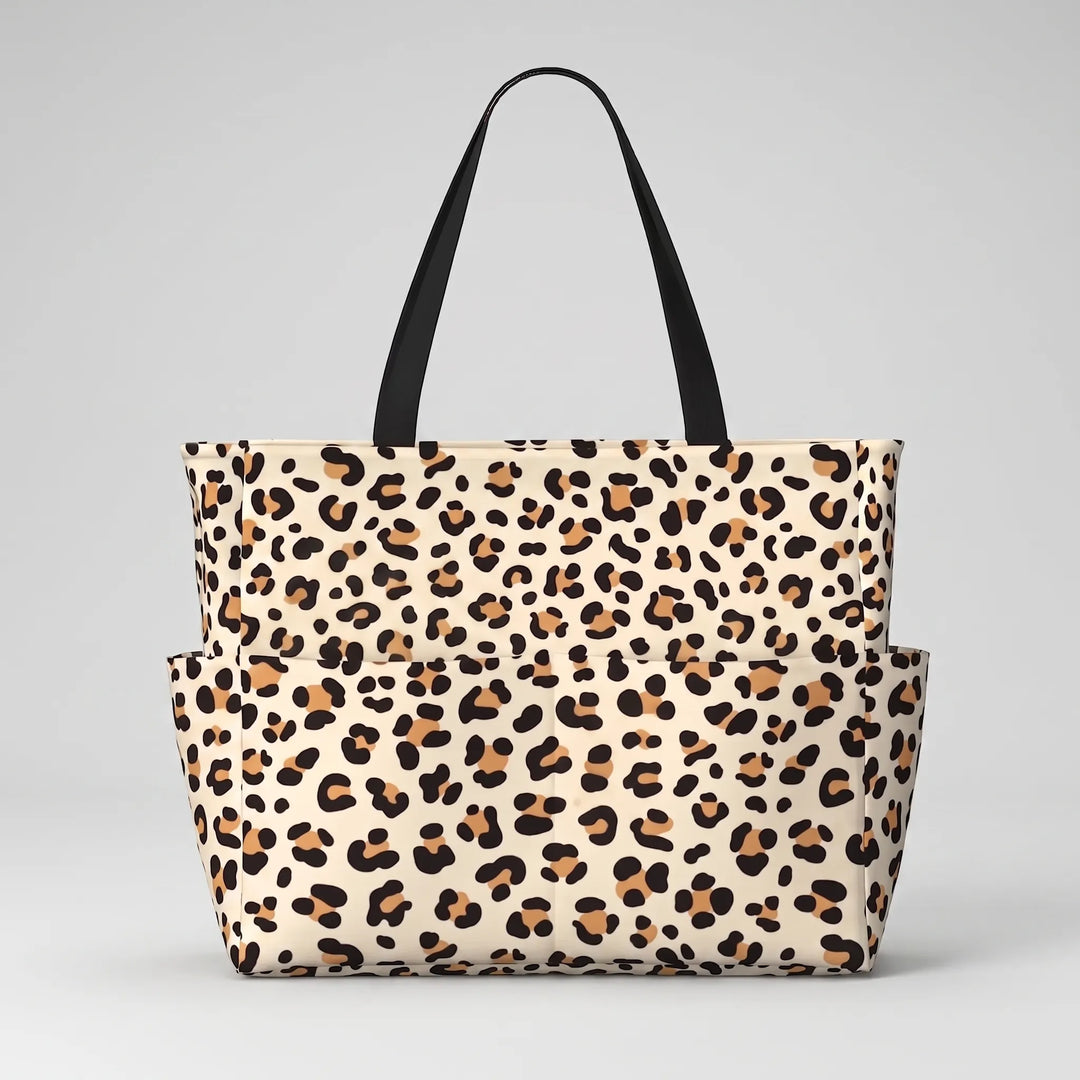 Damen Strandtasche Mit Leopardenmuster - Prowella