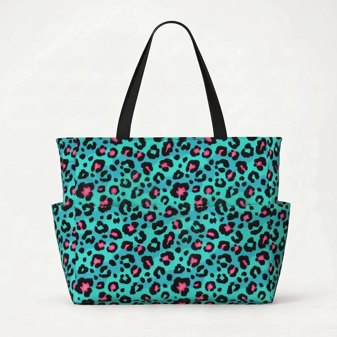 Damen Strandtasche Mit Leopardenmuster - Prowella