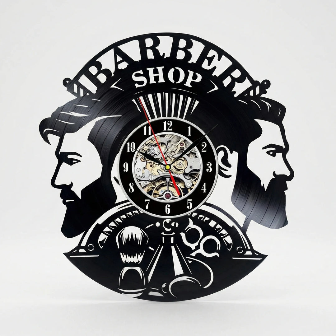 Dekorative Barbershop-Wanduhr - BarbelloTime