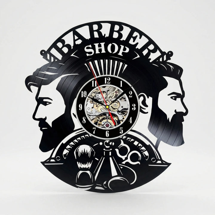 Dekorative Barbershop-Wanduhr - BarbelloTime