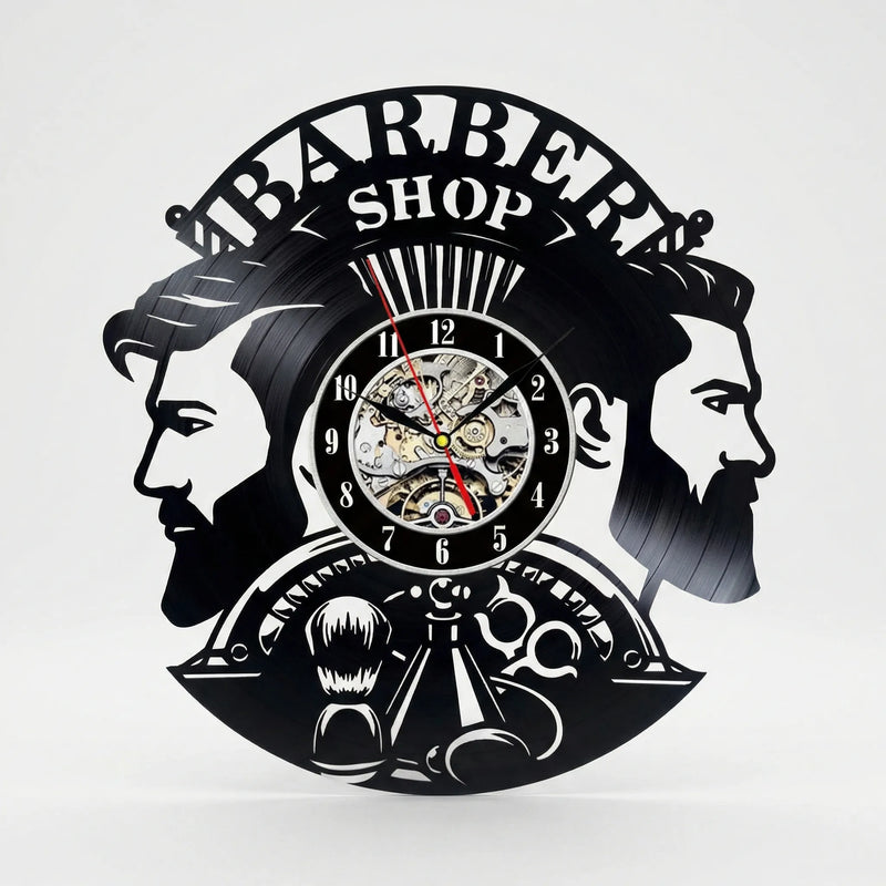 Dekorative Barbershop-Wanduhr - BarbelloTime