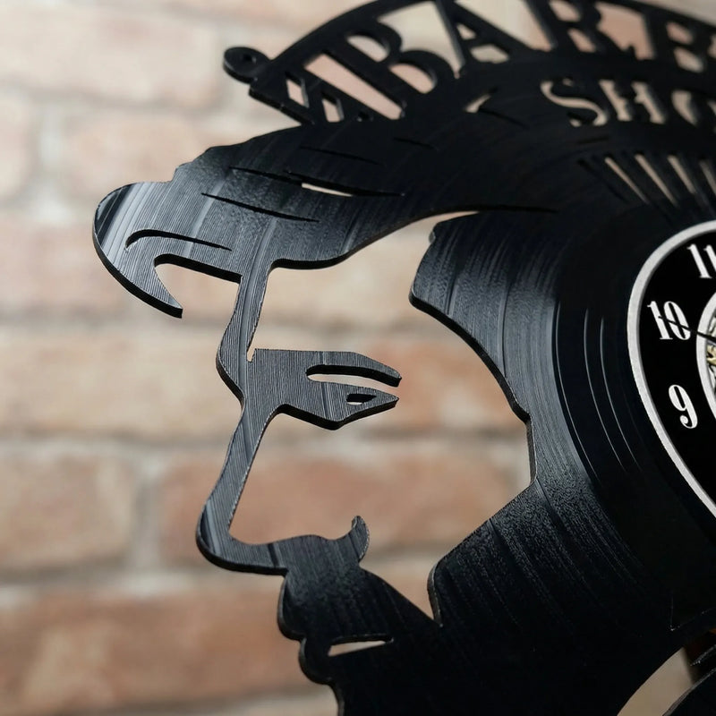 Dekorative Barbershop-Wanduhr - BarbelloTime