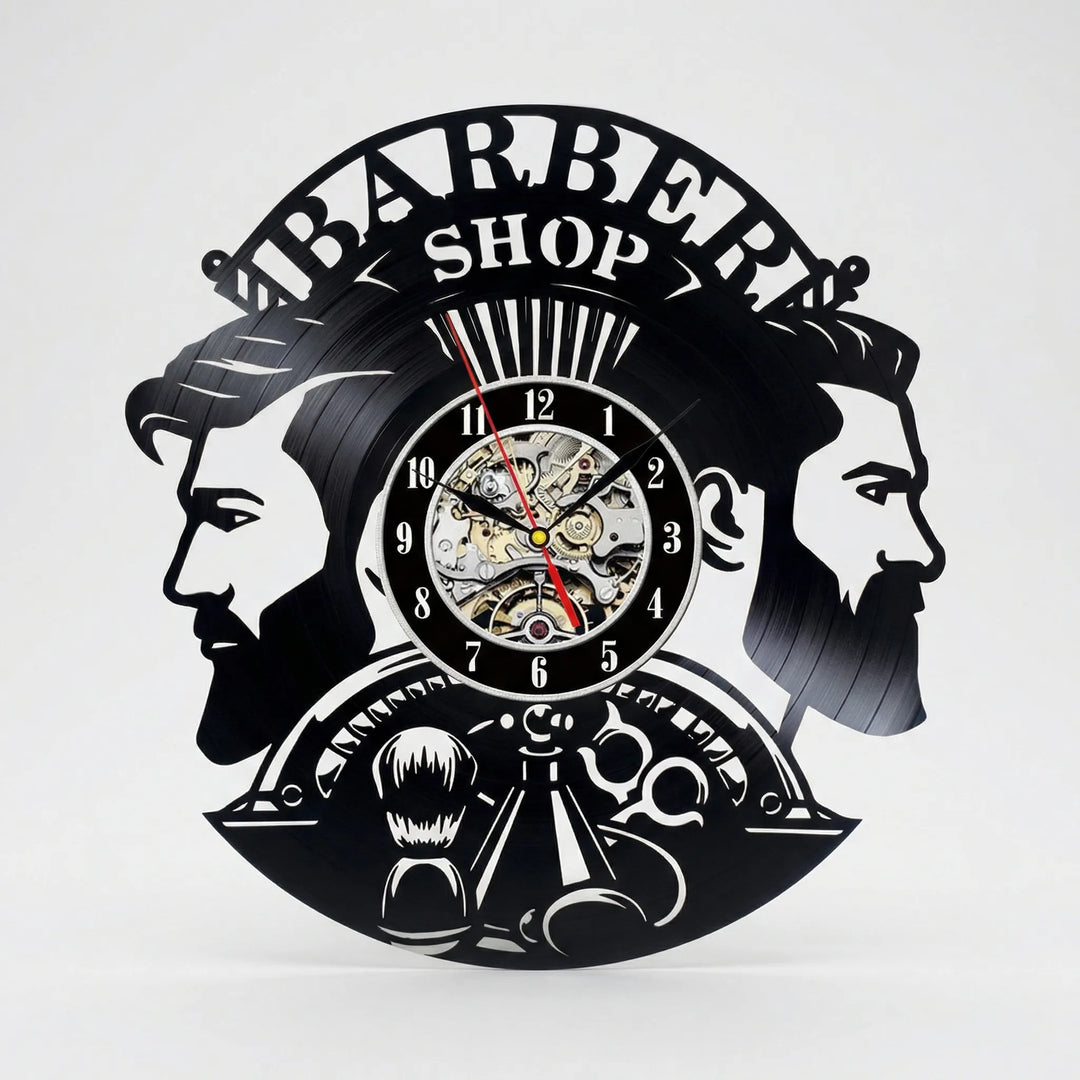 Dekorative Barbershop-Wanduhr - BarbelloTime