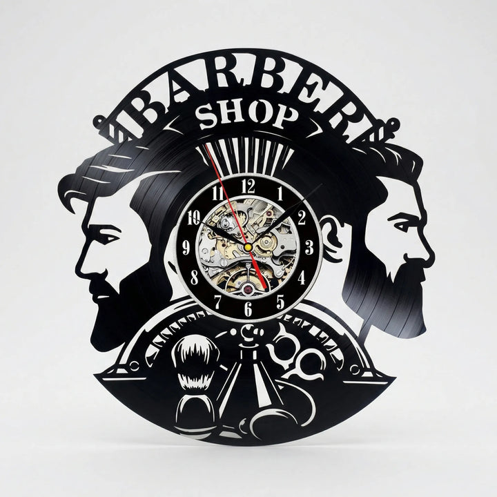 Dekorative Barbershop-Wanduhr - BarbelloTime