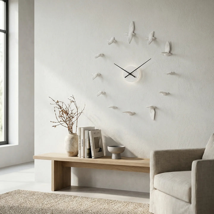 Dekorative Wanduhr Mit Naturmotiv - Swalowvex