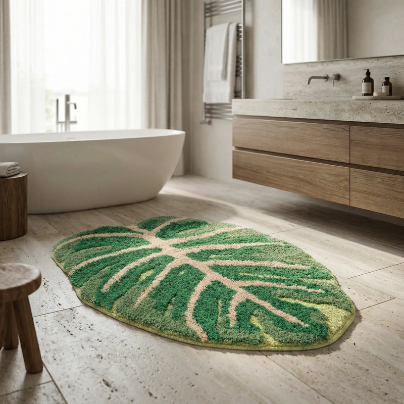 Dekorativer Teppich In Blattform - Verdelleaf
