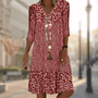 Ditsy Floral Midi Dress With Ruffle Hem - Amanda