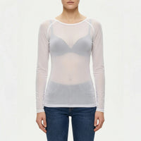 Doorzichtig Mesh Shirt Met Lange Mouwen - Jeannette