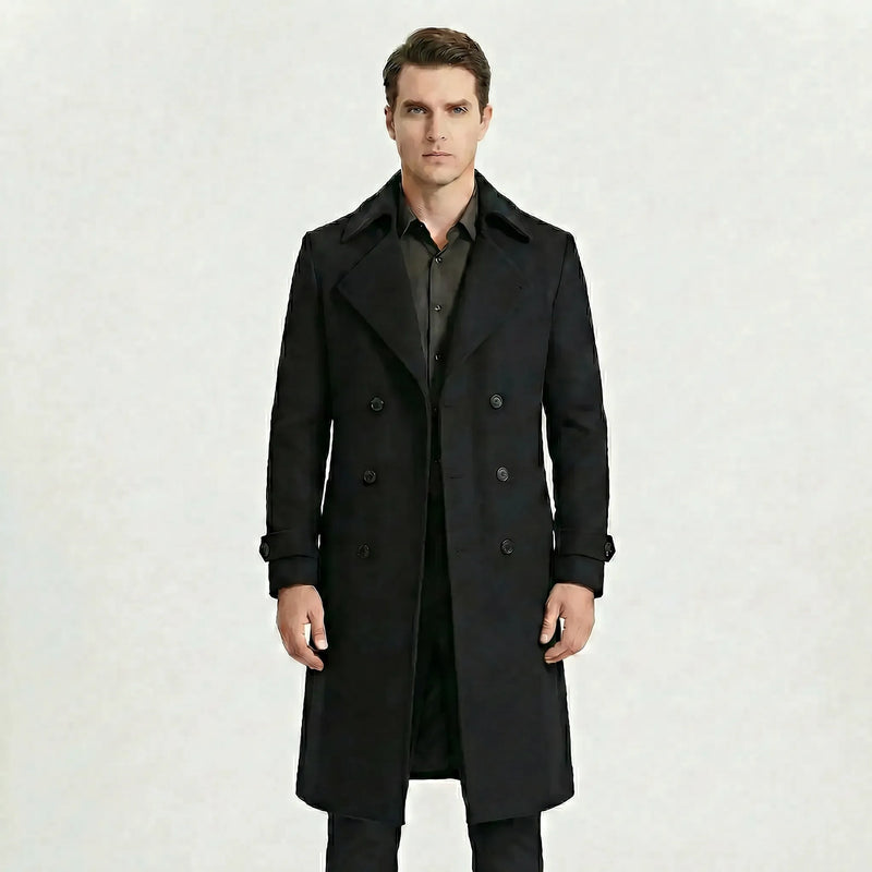 Doppelreihiger Langer Mantel - Henrick