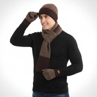 Dreiteiliges Strickset Aus Wollgarn - Frostique