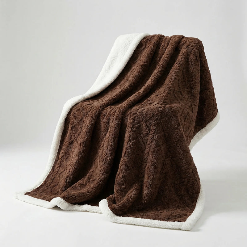 Dubbelzijdige Winterdeken Met Structuurpatroon - Warmlio