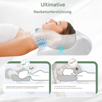 Ultimatives Nackenstützkissen, ergonomisch, weiß, für besseren Schlaf und Wirbelsäulenunterstützung.