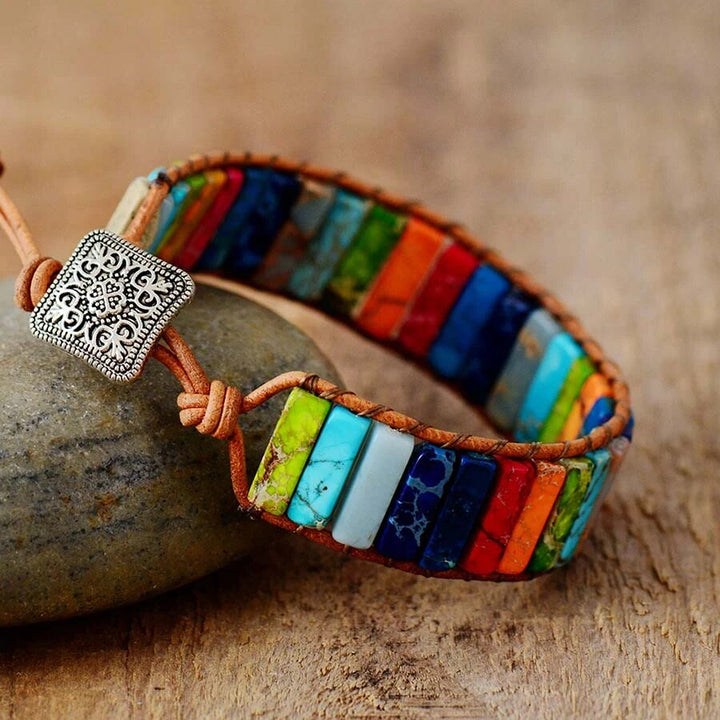 Edelsteinarmband Aus Leder - HarmonyBand