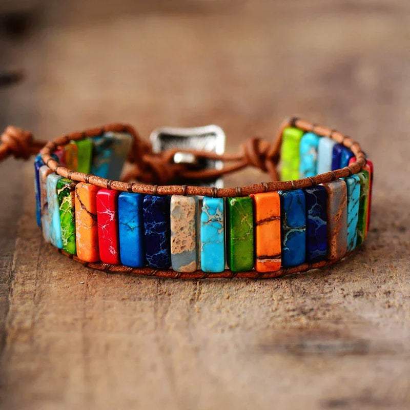 Edelsteinarmband Aus Leder - HarmonyBand