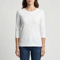 Effen Damesshirt Met Ronde Hals - Adrienne