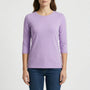 Effen Damesshirt Met Ronde Hals - Adrienne
