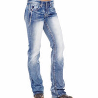 Damen-Bootcut-Jeans mit Flaggen-Details – Madison