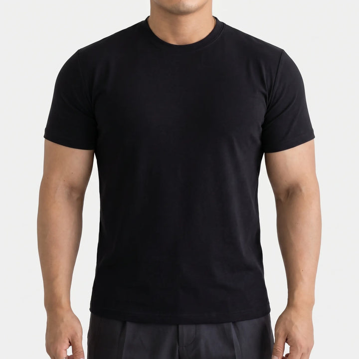 Einfarbiges T-Shirt Mit Körperbetontem Schnitt - Jeff