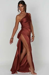 Einseitig Schulterfreies Maxikleid - Ayse
