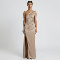 Einseitig Schulterfreies Maxikleid - Ayse