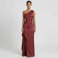 Einseitig Schulterfreies Maxikleid - Ayse