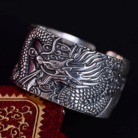 Einstellbarer Silberring - DragonRing