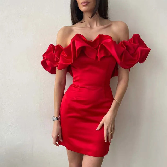 Kleid mit asymmetrischem Schulterdesign – Elin