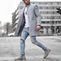 Elegant Long Men's Overcoat With A Stand Collar - Delbert