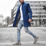 Elegant Long Men's Overcoat With A Stand Collar - Delbert