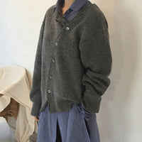 Elegant Wrap Cardigan With Button Detail - Brenda