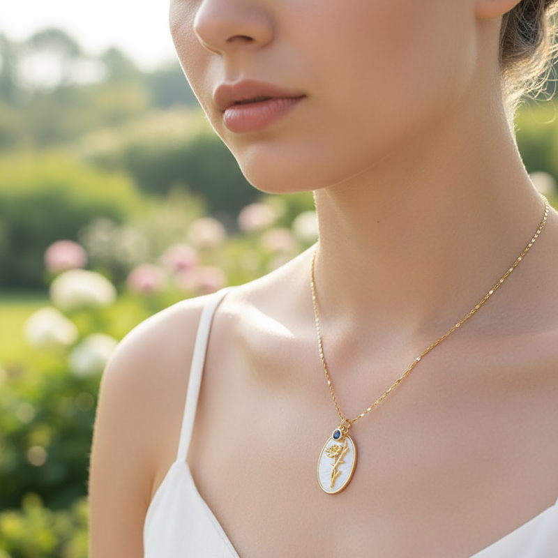 Elegante Geburtsstein-Halskette - AuraJewelry