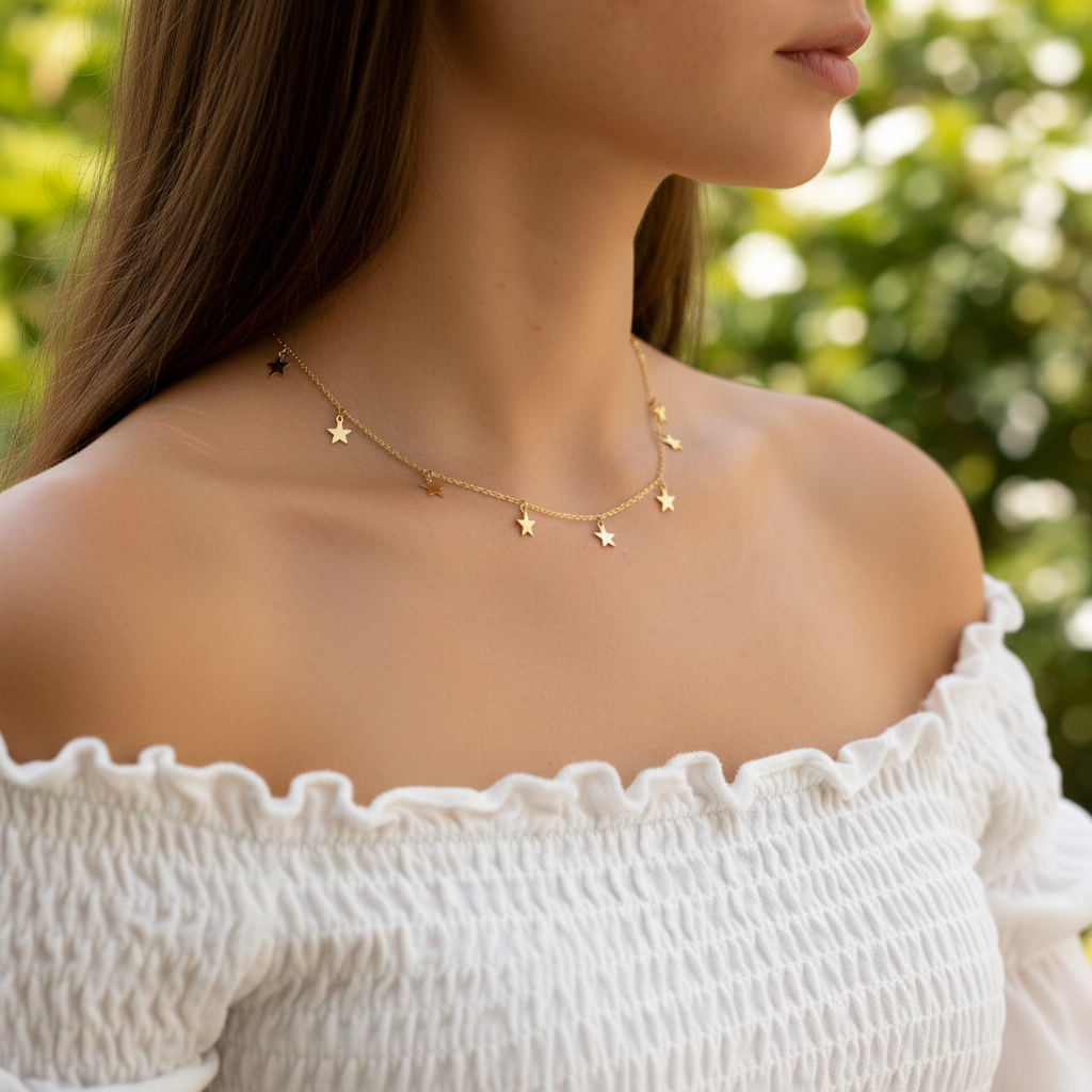 Elegante Sternenkette - ElaraGlow